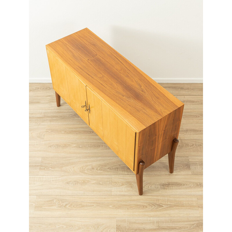 Vintage walnut & birchwood chest of drawers, Germany 1950s