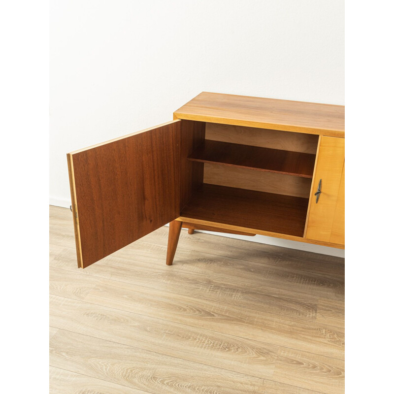 Vintage walnut & birchwood chest of drawers, Germany 1950s