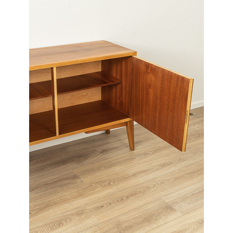 Vintage walnut & birchwood chest of drawers, Germany 1950s