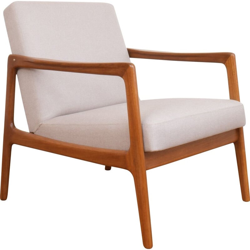 Mid-century Swedish teak armchair by Alf Svensson for Dux, 1960s