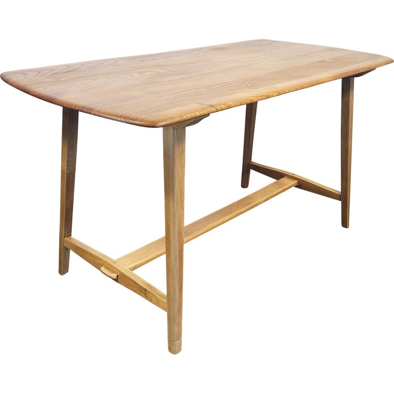 Vintage Ercol plank dining table, 1950s