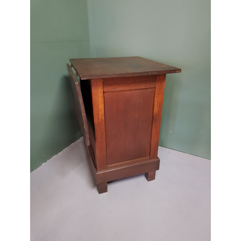 Vintage oak work cabinet, 1800