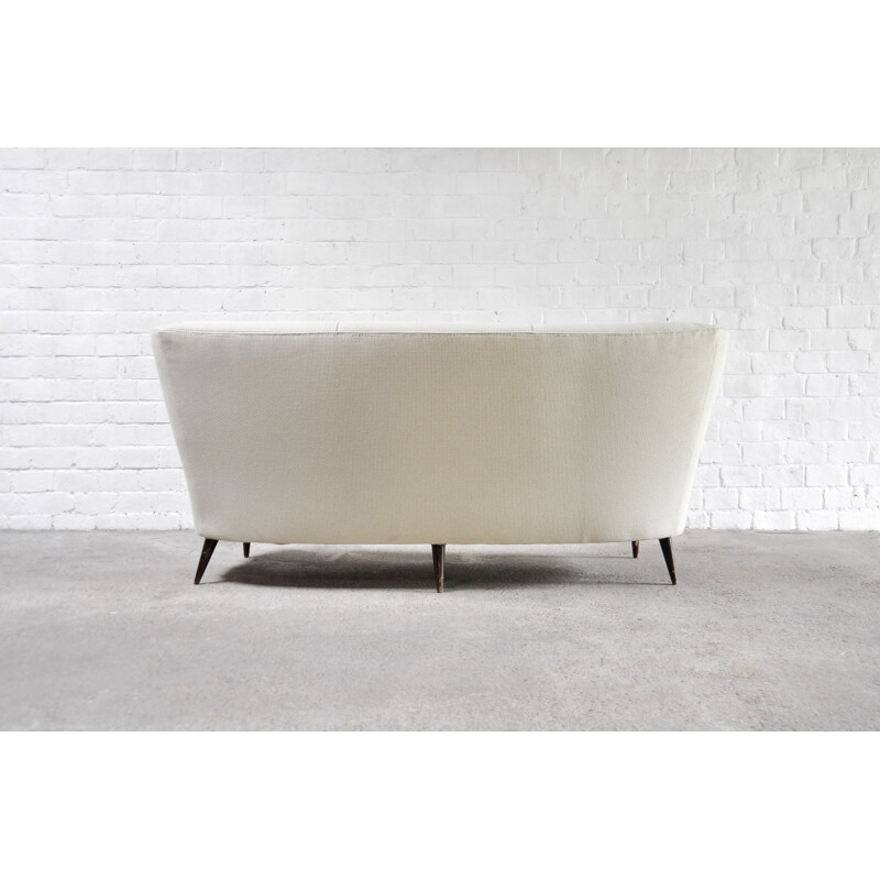 Italian vintage beige cotton sofa by Ico Parisi & Nino Zoncada, 1951