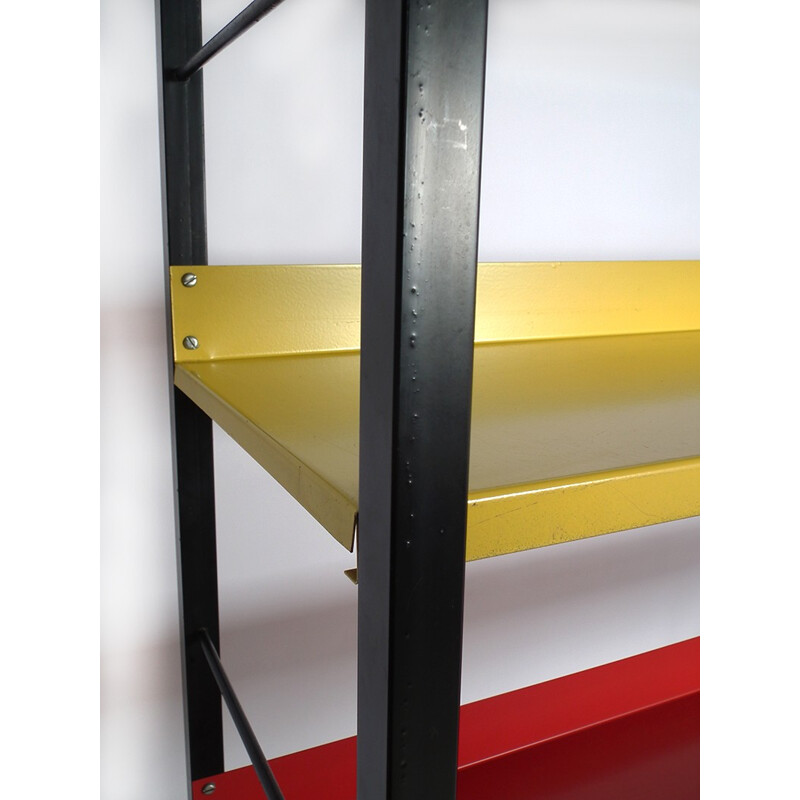 Dutch Tomado shelves in multicolored metal - 1960s 