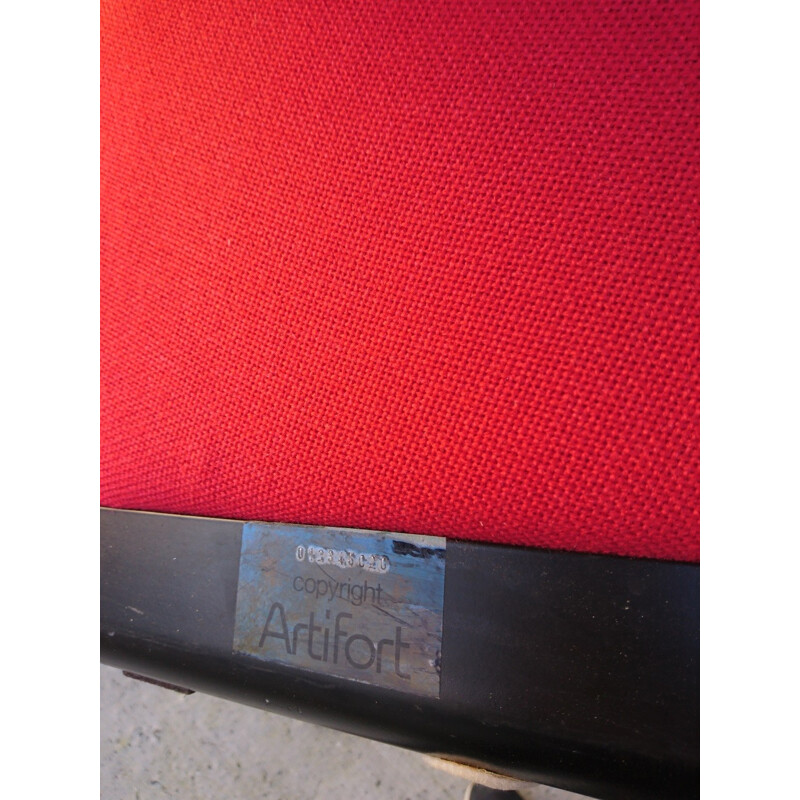 Artifort "Groovy" F598 red armchair, Pierre PAULIN - 1970s