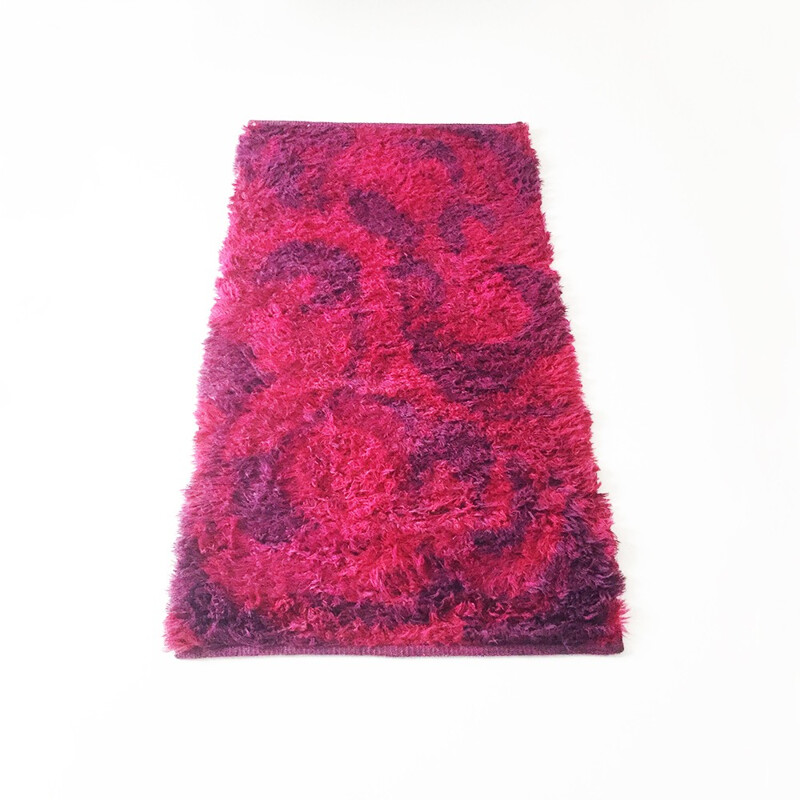 Vintage danish Lyng Taepper rug with pop colors - 1970s