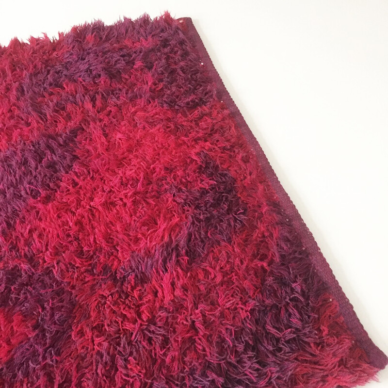 Vintage danish Lyng Taepper rug with pop colors - 1970s