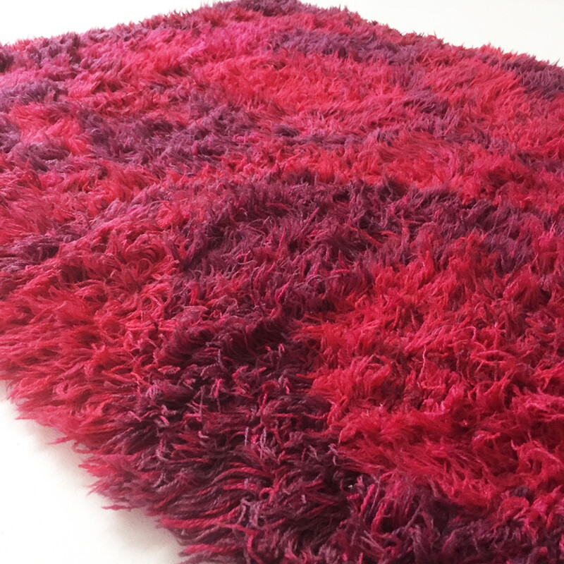 Vintage danish Lyng Taepper rug with pop colors - 1970s