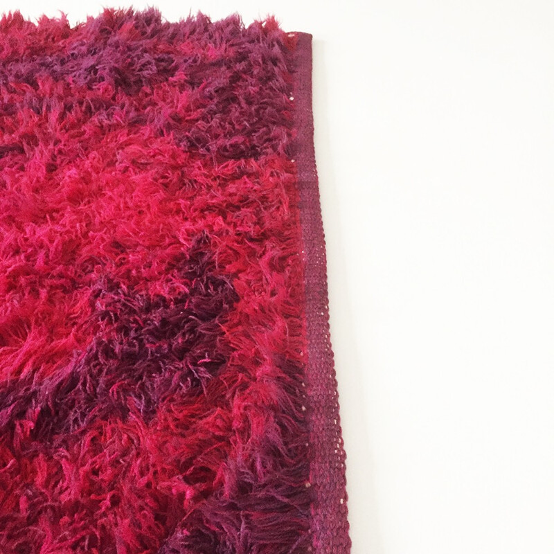 Vintage danish Lyng Taepper rug with pop colors - 1970s