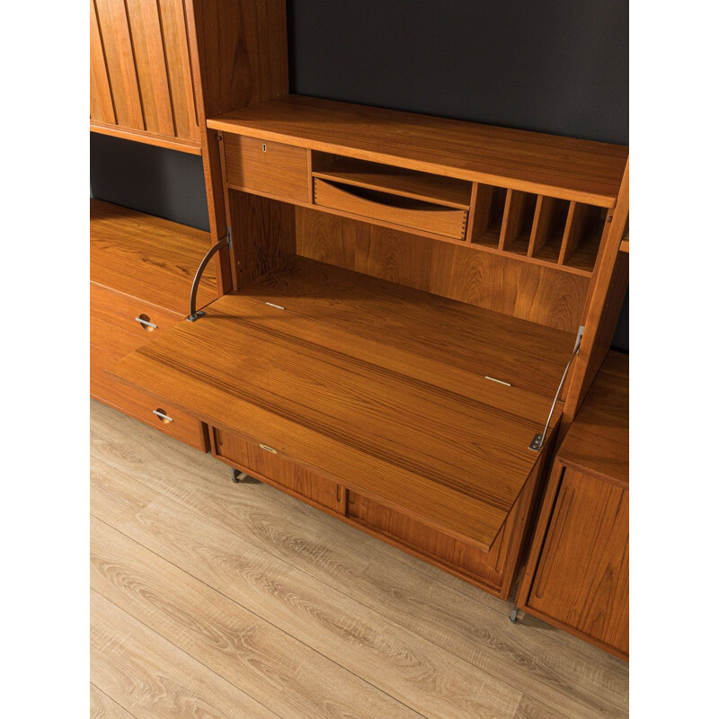 Vintage teak wall unit RY-100 by Hans J. Wegener for Ry Mobler, Denmark 1960