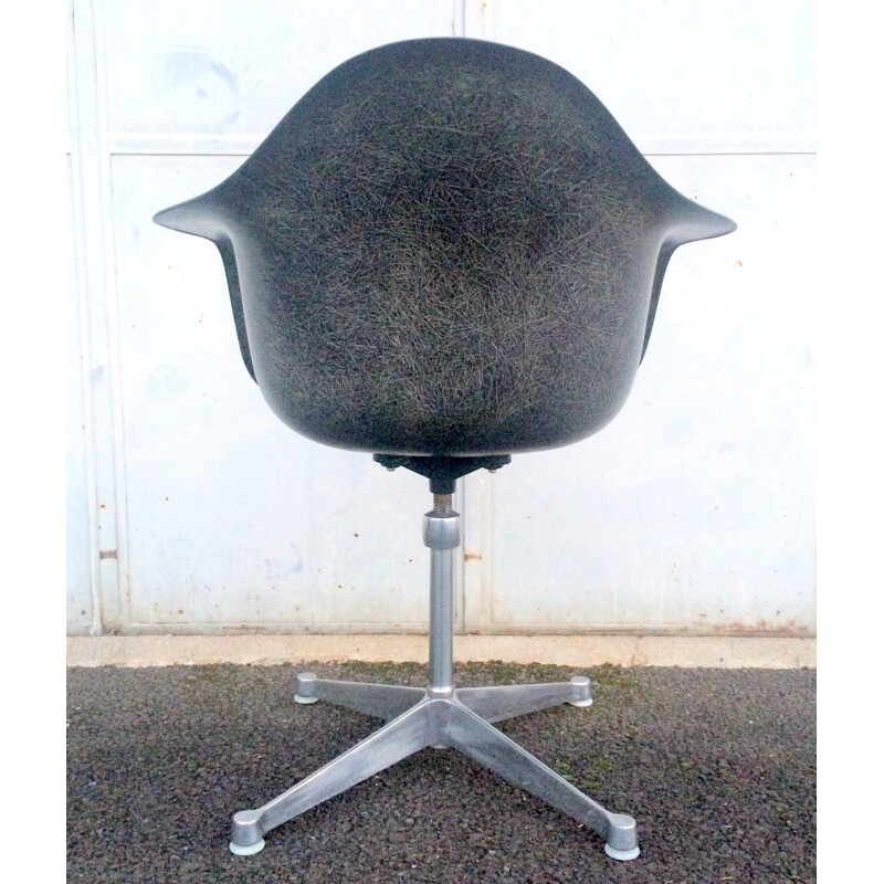 Vintage Herman Miller grey chair, Charles & Ray EAMES - 1950s