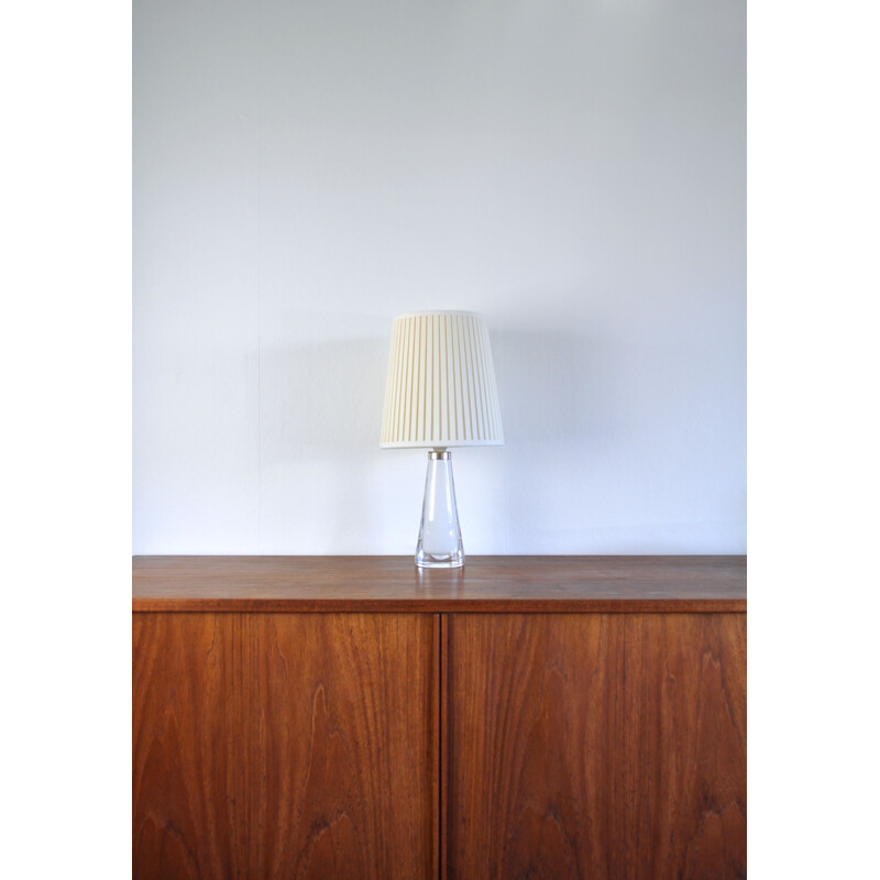 Scandinavian vintage lamp in white glass by Carl Fagerlund for Orrefors, Sweden 1960