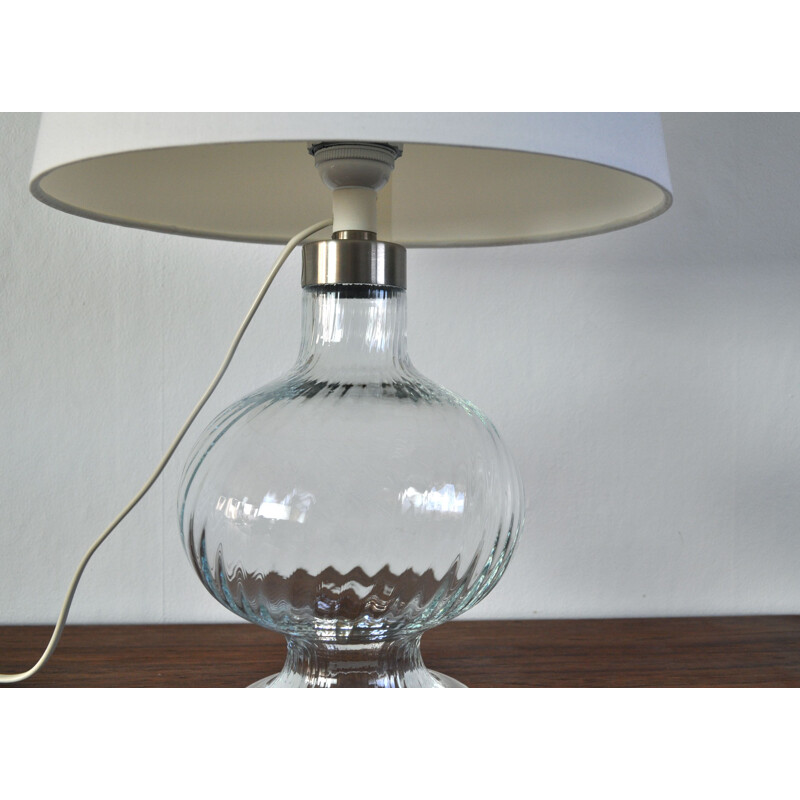 Lampe vintage en verre modèle "bridge" de Michael Bang pour Holmegaard Glasværk, 1978