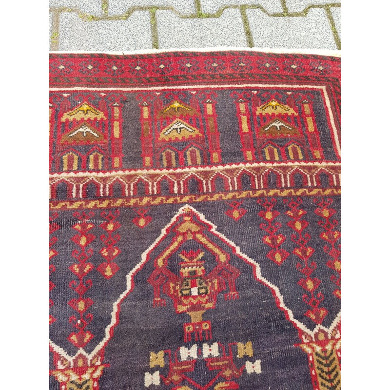 Tapis de prière turc vintage en laine