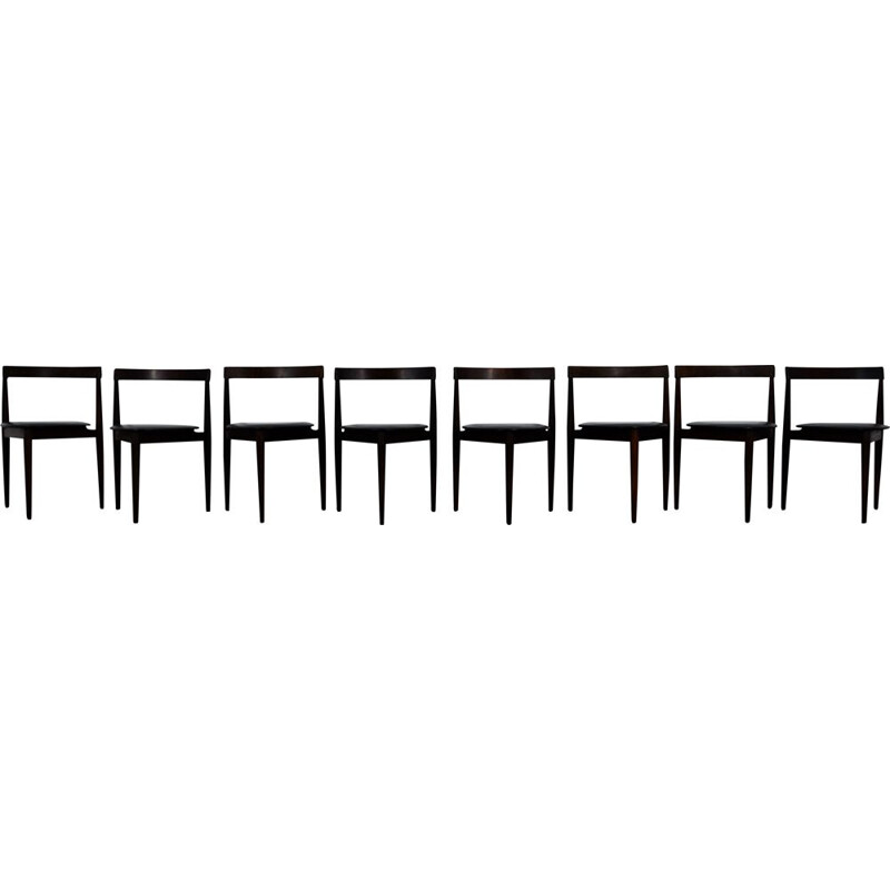 Set of 8 vintage chairs by Hans Olsen for Frem Røjle, 1960s