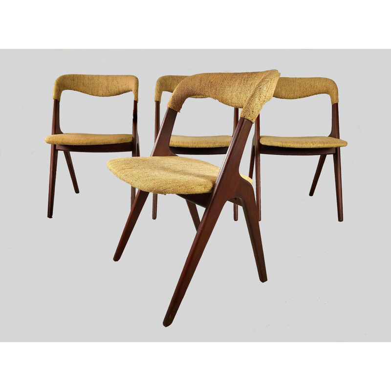 Ensemble de 4 chaises vintage en teck par Johannes Andersen pour Vamo Sønderborg, 1960