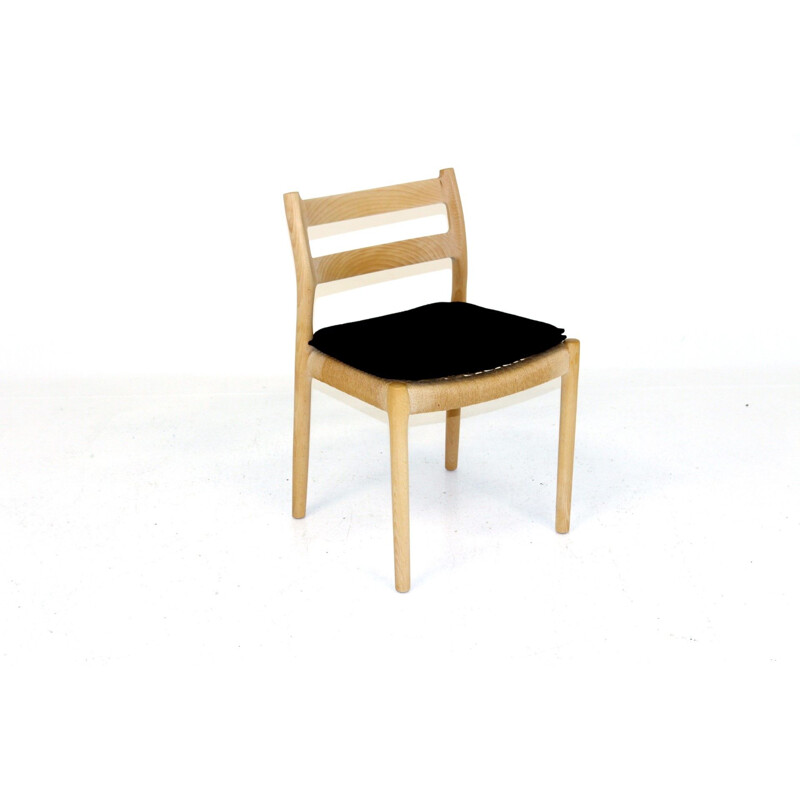 Conjunto de 6 cadeiras de teca vintage de Niels o Møller, 1970s