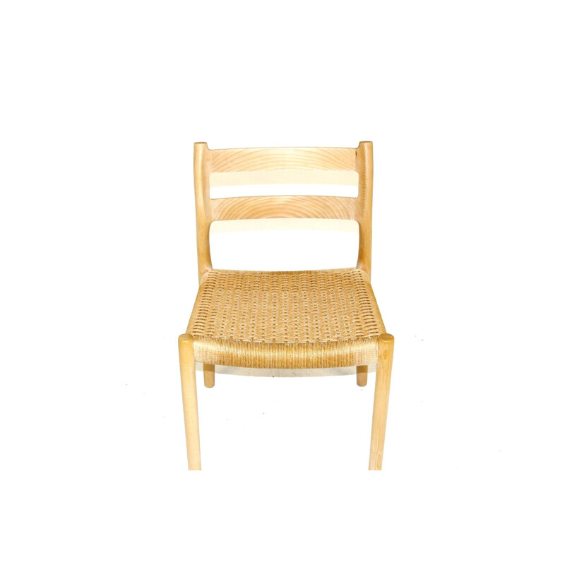 Set of 6 vintage teak chairs by Niels o Møller, 1970s