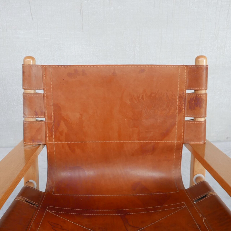 Paire de fauteuils vintage "Scacciapensieri" en cuir par De Pas, D'Urbino et Lomazzi pour Poltronova, Italie 1970