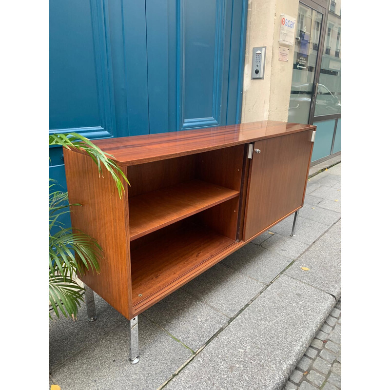 Vintage rosewood sideboard with two sliding doors by Florence Knoll