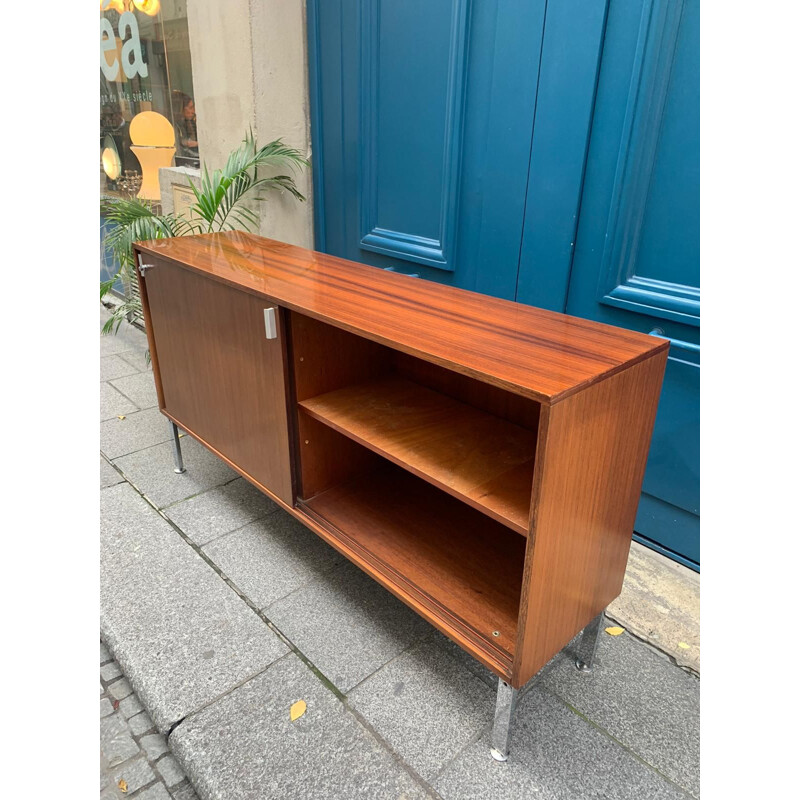 Vintage rosewood sideboard with two sliding doors by Florence Knoll