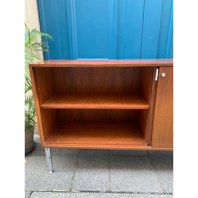 Vintage rosewood sideboard with two sliding doors by Florence Knoll