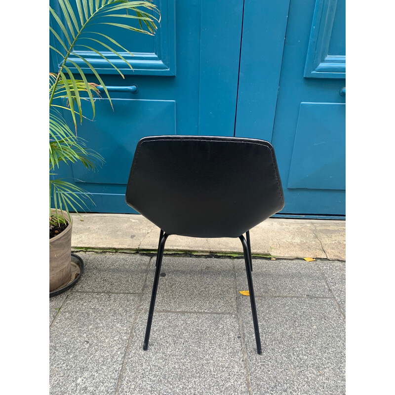 Silla vintage de polipiel de Pierre Guariche