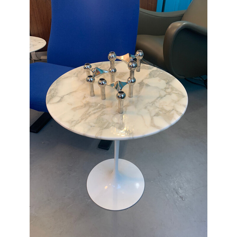 Vintage marble pedestal table by Eero Saarinen for Knoll