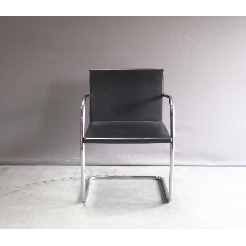 Tugendhat armchair in chromed metal and black metal, Mies VAN DER ROHE - 1930s