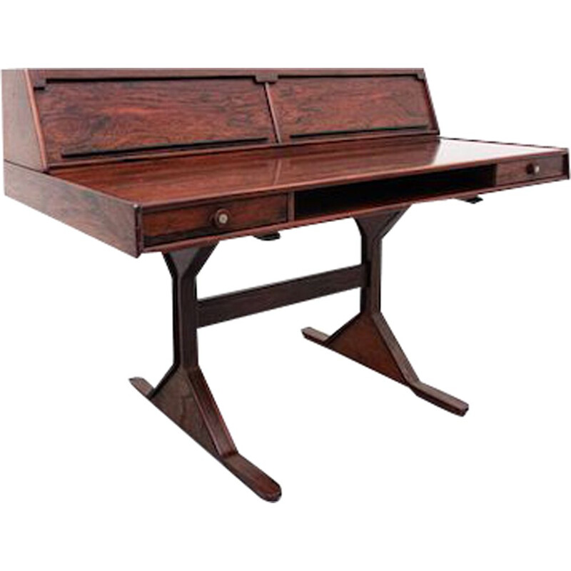 Mid-century wooden writing desk by Gianfranco Frattini, Italy 1957