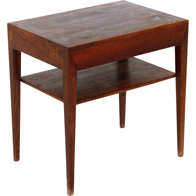 Vintage rosewood side table by Severin Hansen, Denmark 1960
