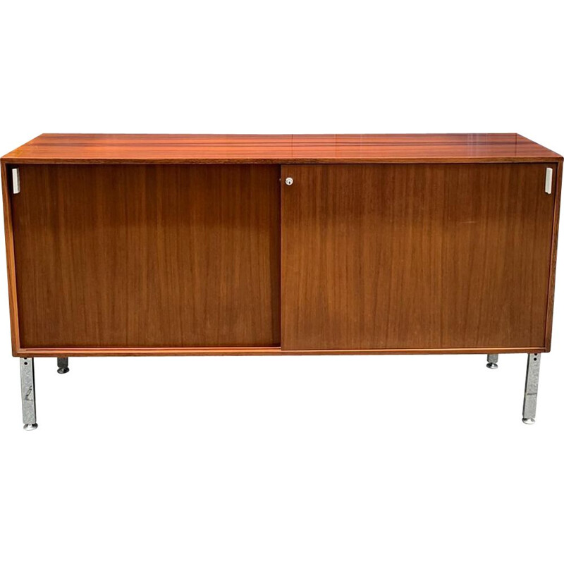 Vintage rosewood sideboard with two sliding doors by Florence Knoll