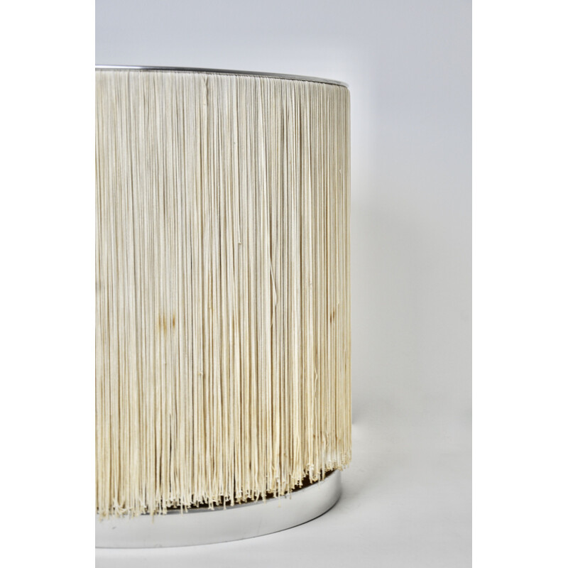 Vintage table lamp in rope and aluminium by Gianfranco Frattini for Arteluce, 1960