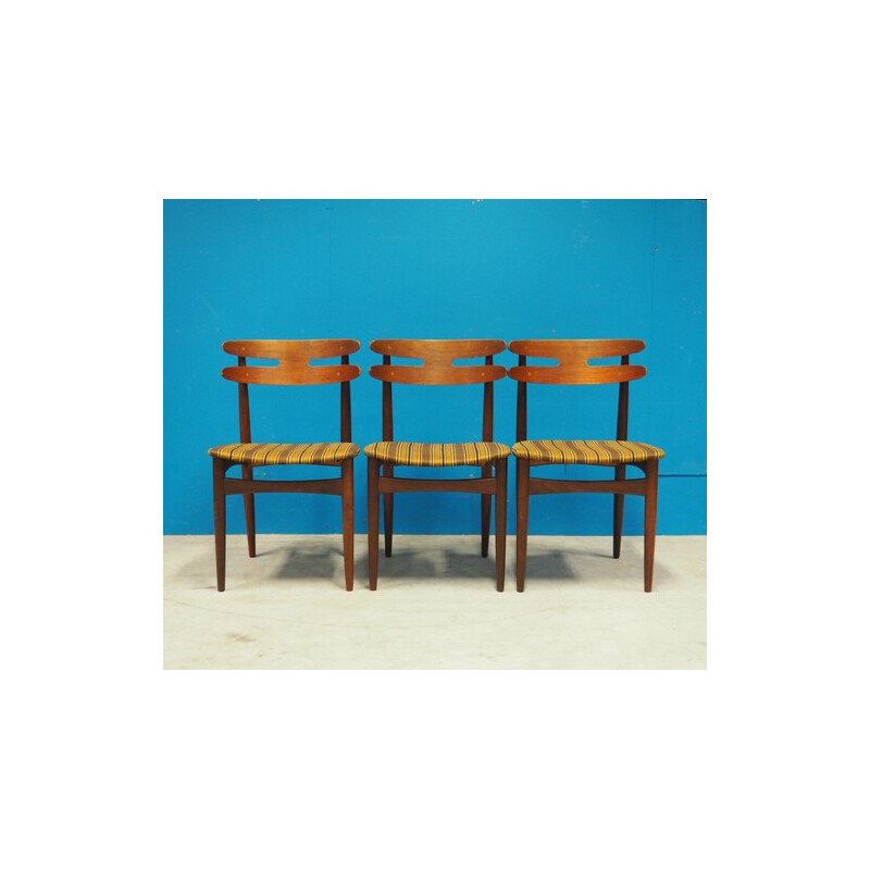 Set of 3 Bramin "Model 178" chairs in teak, Johannes ANDERSEN - 1960s