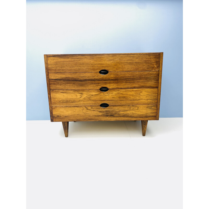 Vintage rosewood chest of drawers by Joseph-André Motte