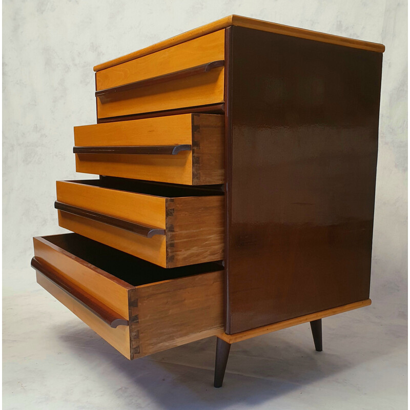Pair of vintage Brazilian chest of drawers by Móveis Cimo for Imbuia, 1950