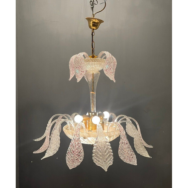 Vintage murano glass chandelier, 1970