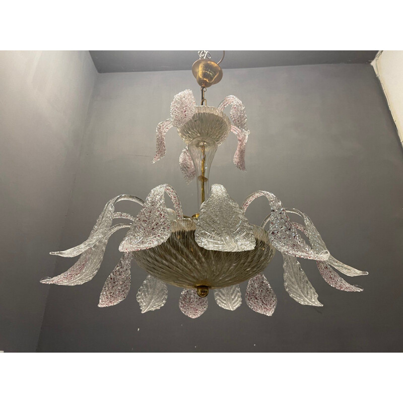 Vintage murano glass chandelier, 1970