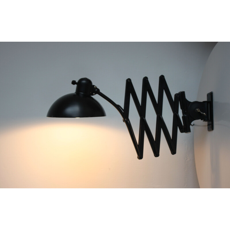 Vintage Kaiser Idell 6718 scissor wall lamp by Ch. Dell