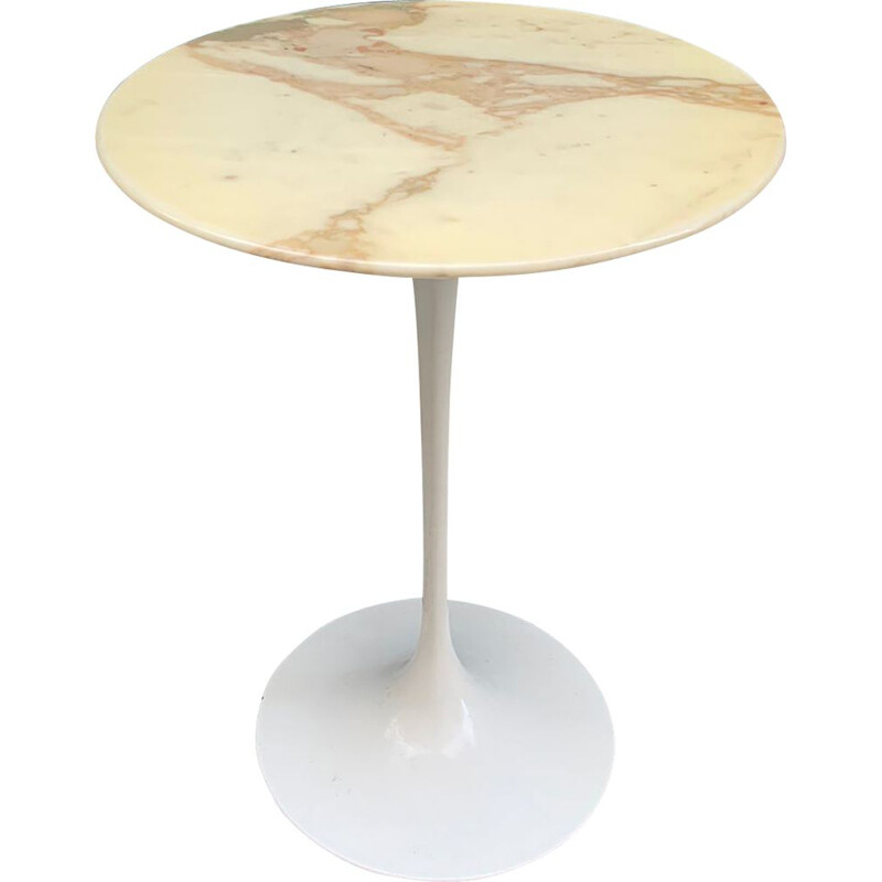 Tavolo vintage con piedistallo in marmo di Eero Saarinen per Knoll, 1970