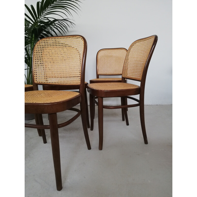 Ensemble de 5 chaises vintage par Josef Hoffman pour Thonet