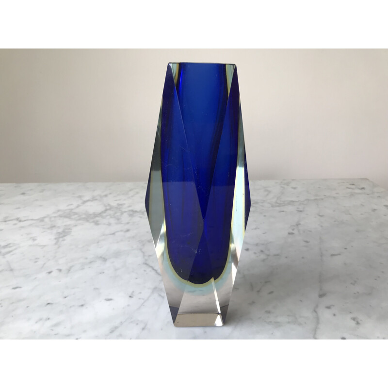 Vintage Murano glass vase by Flavio Poli