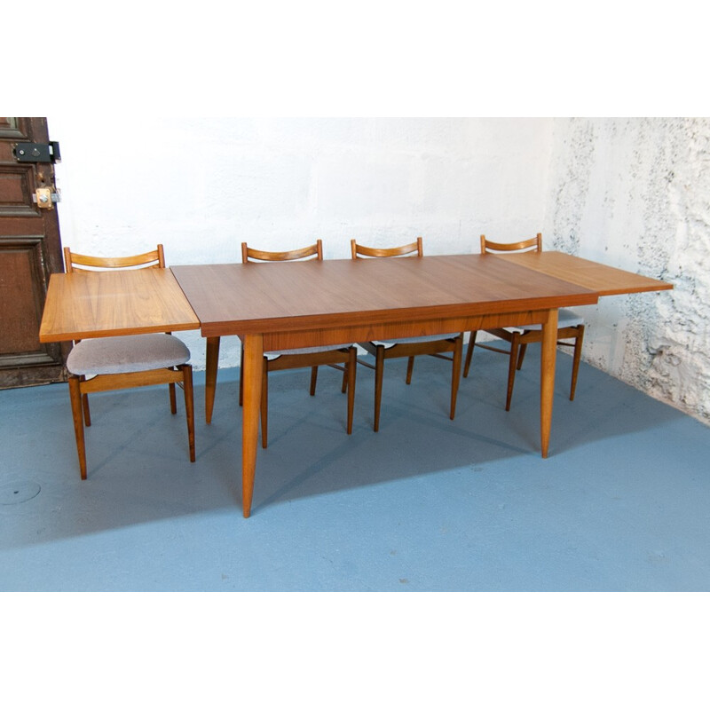 Large Scandinavian extendable dining table - 1960s