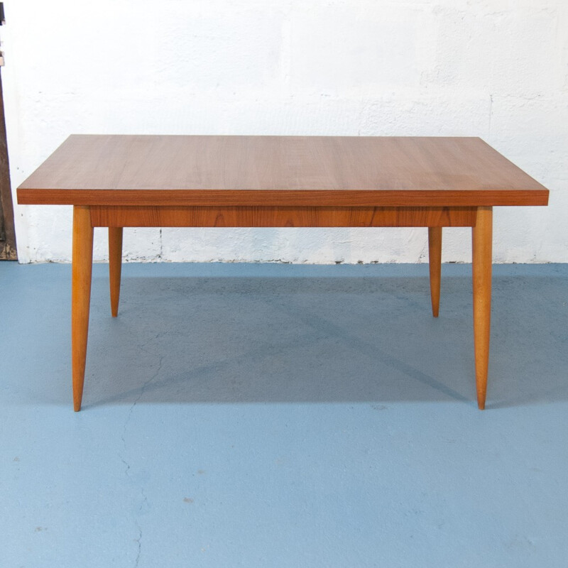 Large Scandinavian extendable dining table - 1960s