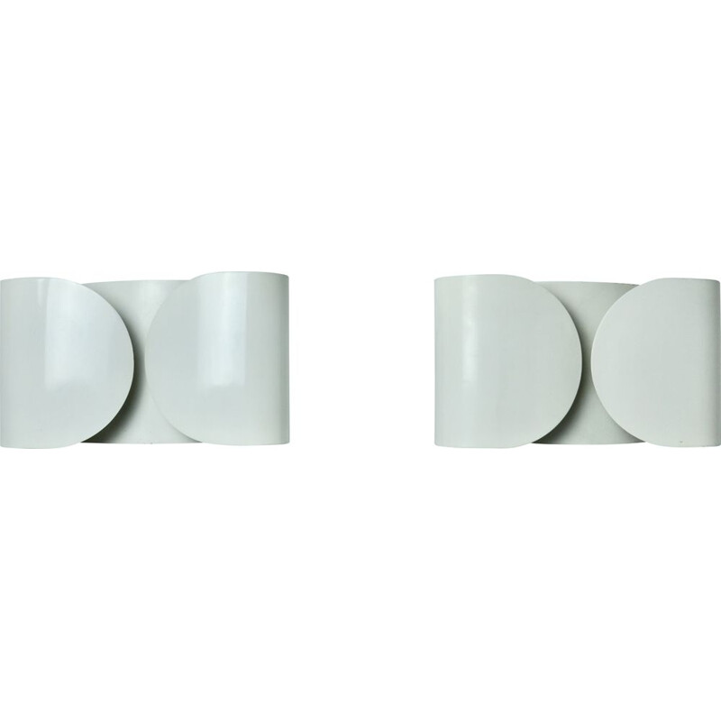 Pair of vintage Foglio wall lamps by Tobia & Afra Scarpa for Flos, 1966