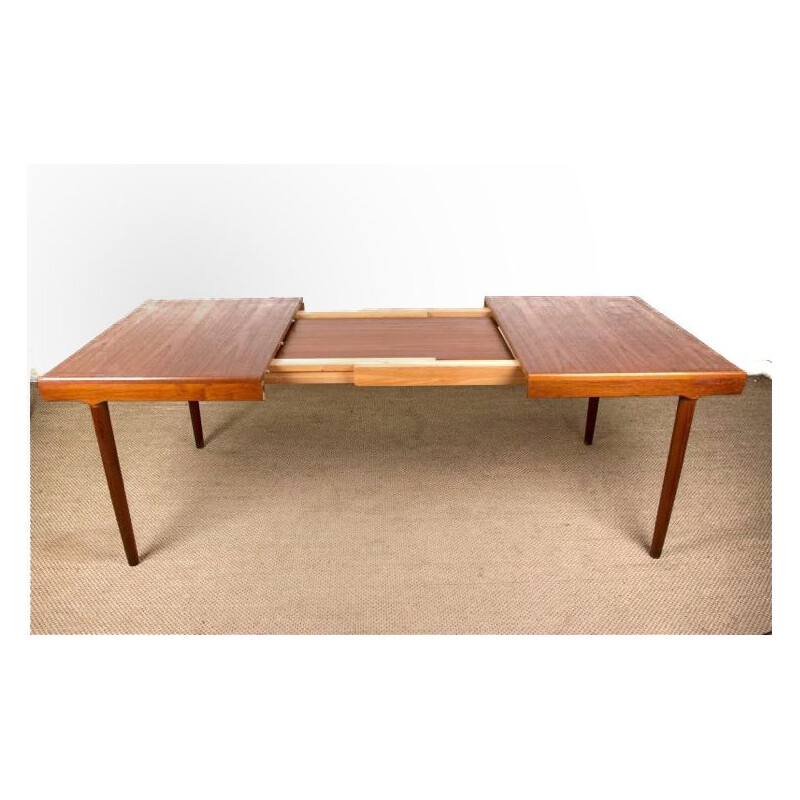Vintage Deense teakhouten tafel door Harry Ostergaard voor Randers Mobelfabrik, 1960