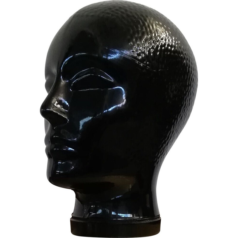 Sculpture vintage en verre en forme de tête par Piero Fornasetti, 1960