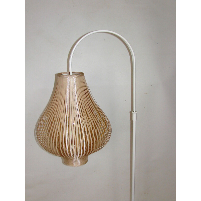 Lampadaire vintage en métal et plastique, 1970