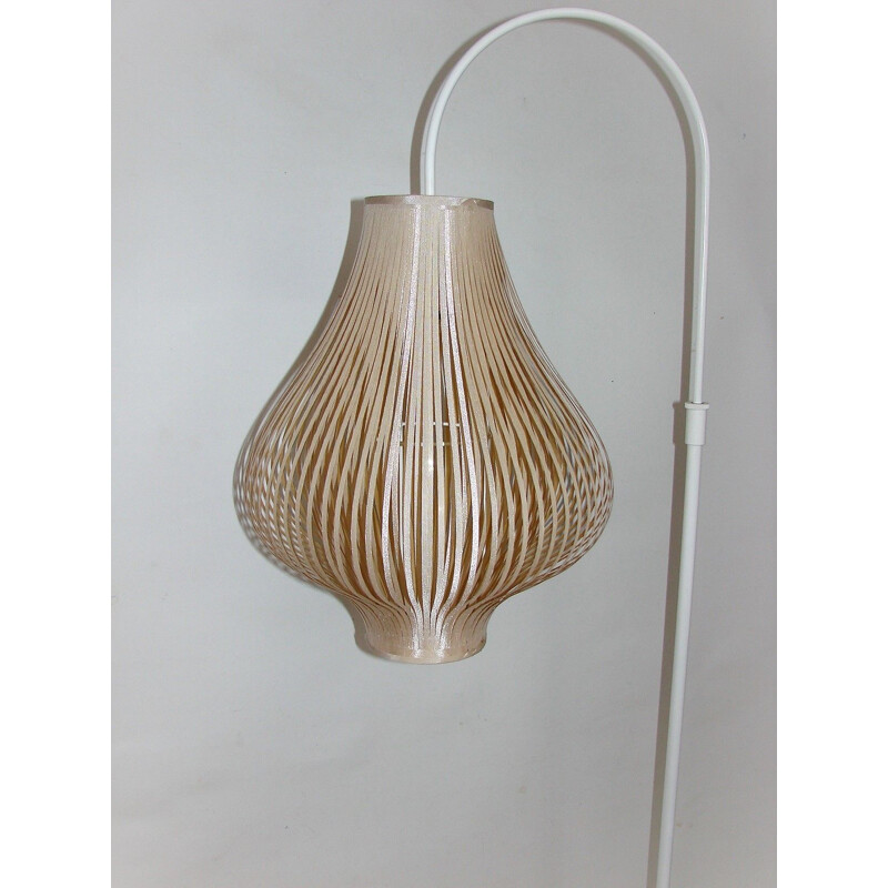 Lampadaire vintage en métal et plastique, 1970