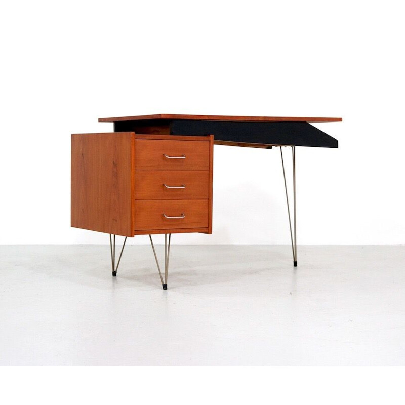 Vintage hairpin desk by Cees Braakman for Pastoe, Netherlands 1960